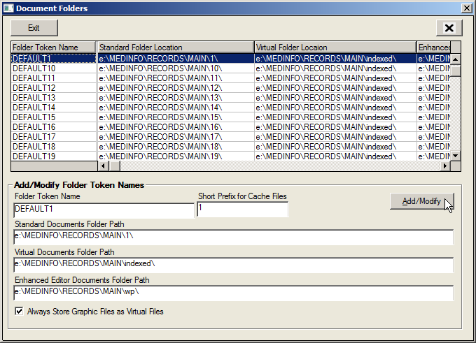 Document Repository Tables
