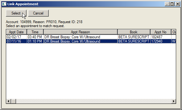 Appointment Request View