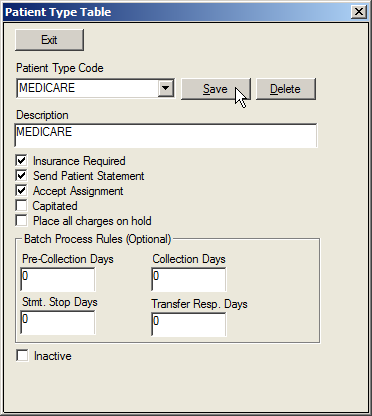 Demographics Setup Tables