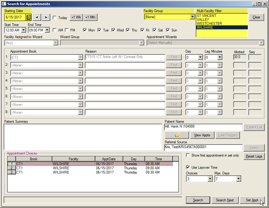 Appointment Request View